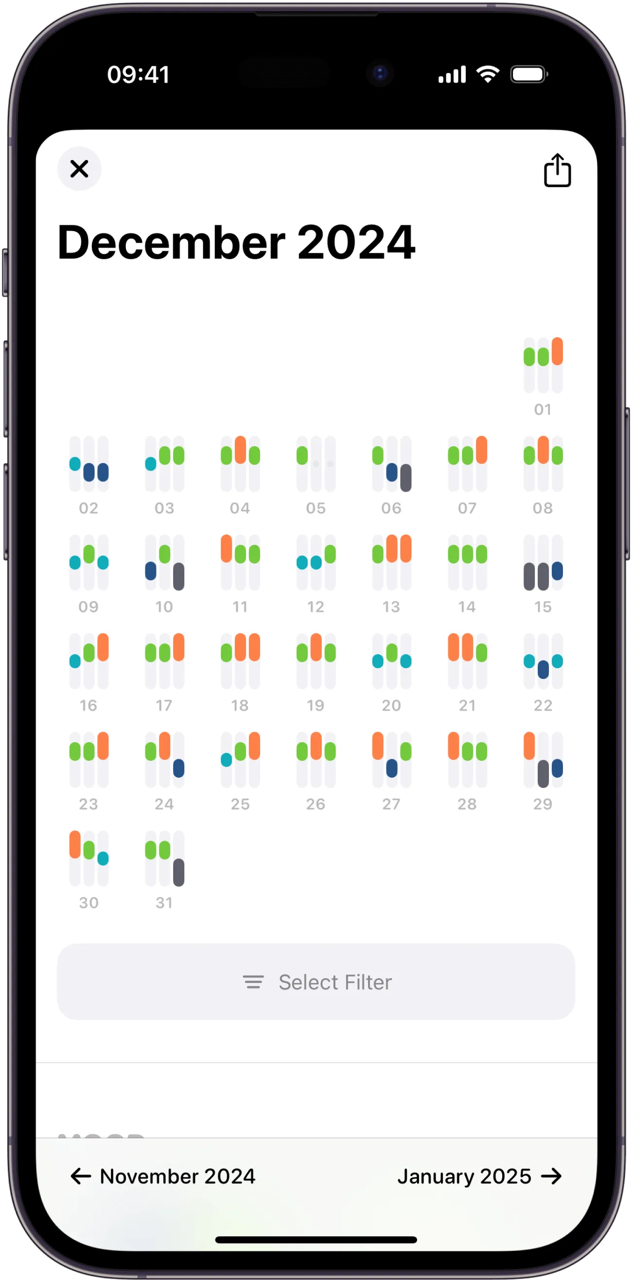 Unhinged Mood Tracker Calendar